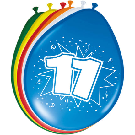 Feestbazaar 11 Jaar Ballonnen 30cm (8st)