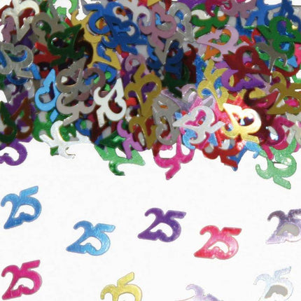 Feestbazaar 25 Jaar Tafeldecoratie / Sierconfetti