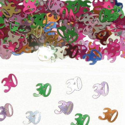 Feestbazaar 30 Jaar Tafeldecoratie / Sierconfetti