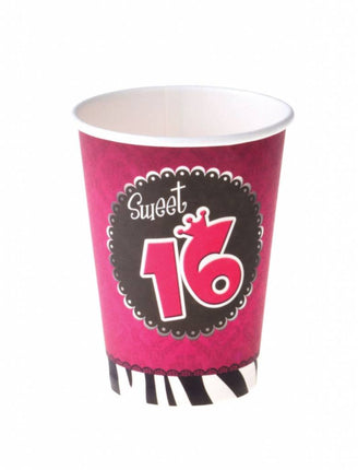 Feestbazaar 8 bekers Sweet 16