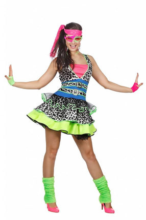 Feestbazaar 80's Girl kostuum Neon