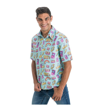 Feestbazaar 90's Blouse Blauw Michael