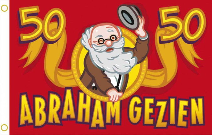 Feestbazaar Abraham vlag 90 x 60 cm