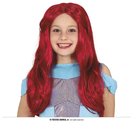 Feestbazaar Ariel Pruik Kind Rood