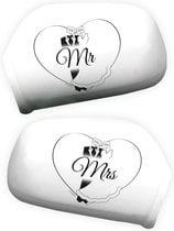 Feestbazaar Autospiegelcovers Bruiloft - 2 Stuks
