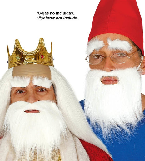 Feestbazaar Baard Kabouter Kort Wit