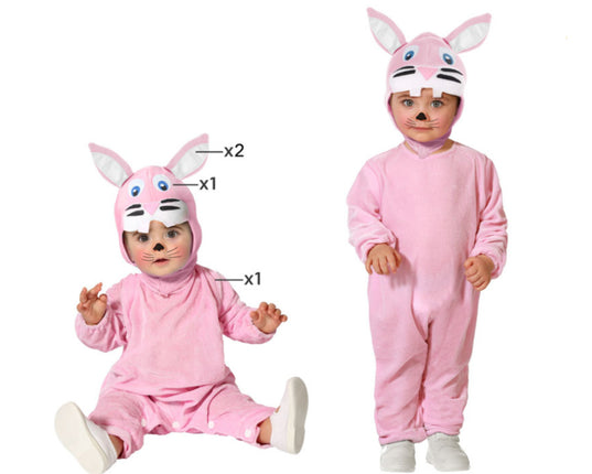 Feestbazaar Baby Peuter Konijntje kostuum Roze