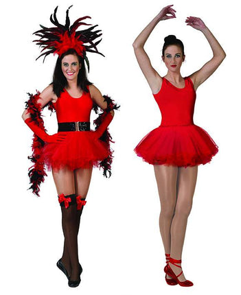 Feestbazaar Ballerina pakje rood