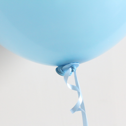 Feestbazaar Ballon Sluiters Met Lint Licht Blauw (100st)