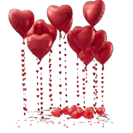 Feestbazaar Ballondecoraties Hartjes Love Set (25st)