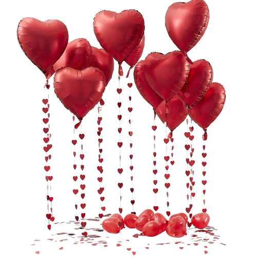 Feestbazaar Ballondecoraties Hartjes Love Set (25st)