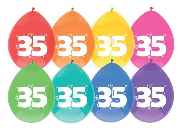 Feestbazaar Ballonnen 35 jaar mix kleuren (8st)