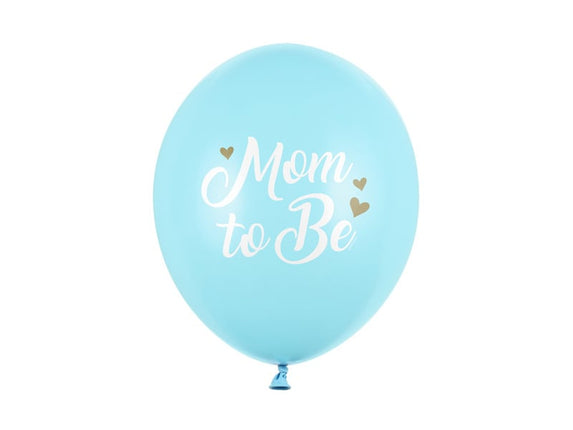 Feestbazaar Ballonnen 'Mom To Be' Lichtblauw (6st)
