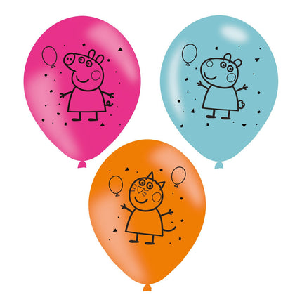 Feestbazaar Ballonnen Peppa Pig - 6 Stuks