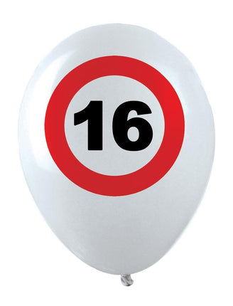 Feestbazaar Ballonnen Verkeersbord 16 (12st)