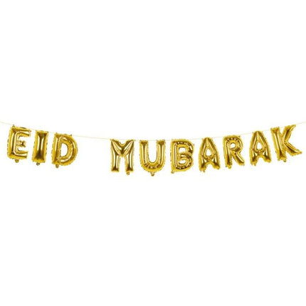 Feestbazaar Ballonnenslinger Eid Mubarak Goud