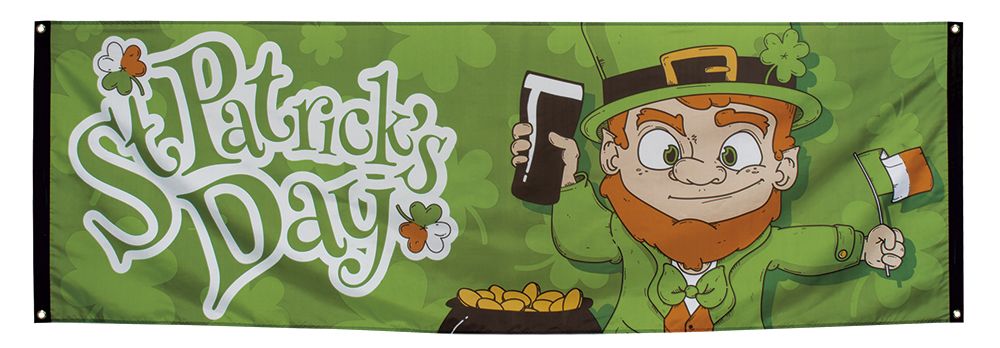 Feestbazaar Banner St Patrick's Day (74 x 220 cm)