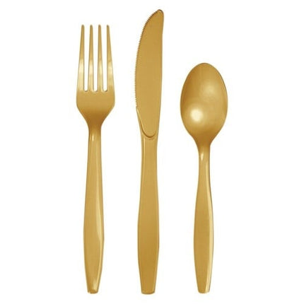 Feestbazaar Bestek Metallic Gold (24st)