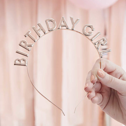 Feestbazaar Birthday Girl Diadeem Rosegoud Metaal