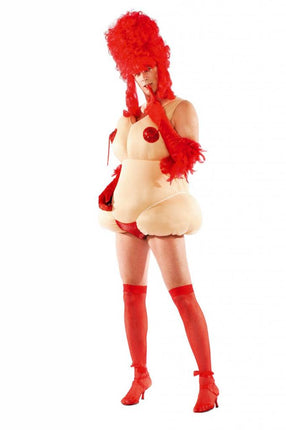 Feestbazaar Blote dikke dame outfit