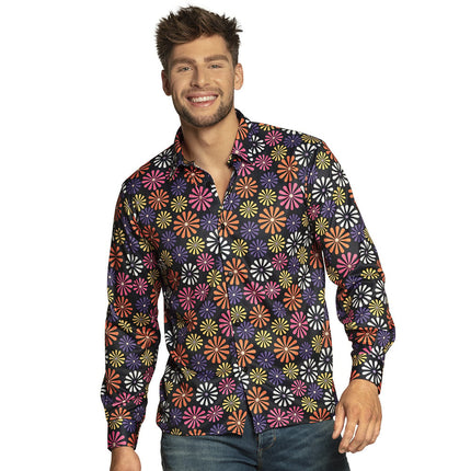 Feestbazaar Blouse Flower Power Hippie Heren