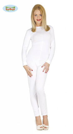 Feestbazaar Bodysuit vrouw wit spandex