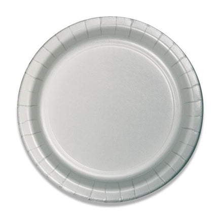 Feestbazaar Bordjes Zilver 23cm (8st)