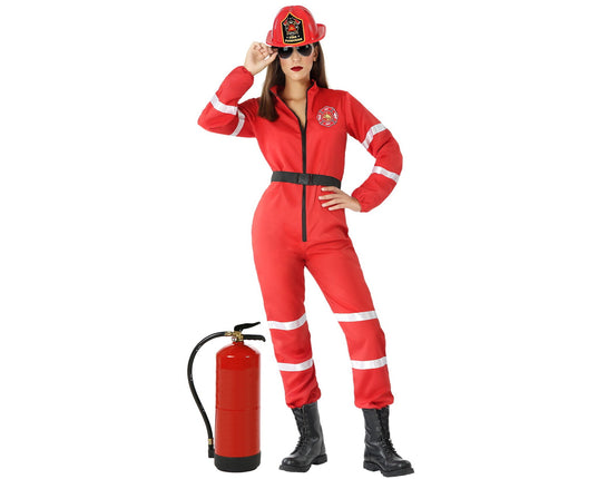 Feestbazaar Brandweervrouw Kostuum Rood