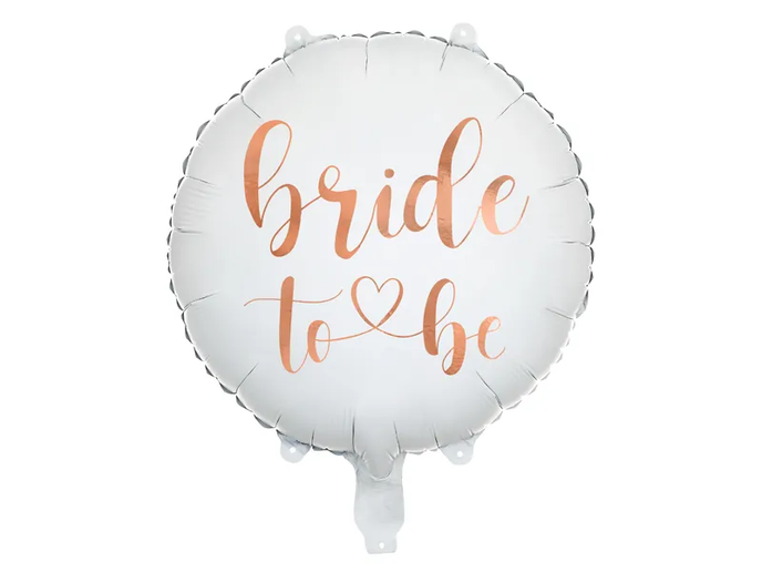 Feestbazaar Bride To Be Folieballon Wit Rosegoud (45cm)