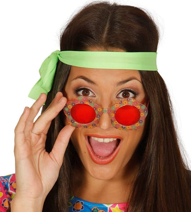 Feestbazaar Bril flower power