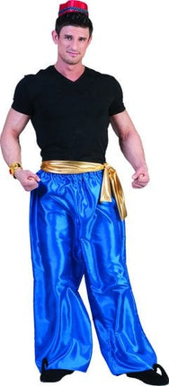 Feestbazaar Broek Ali Baba deluxe blauw met band