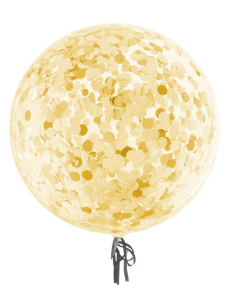 Feestbazaar Bubbel ballon met gouden confetti