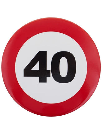 Feestbazaar Button 40 jaar