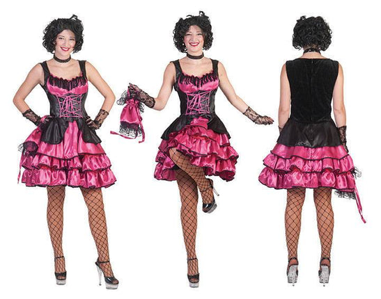 Feestbazaar Can Can Saloon jurk pink