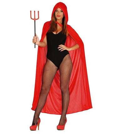Feestbazaar Cape Rood Velvet Met Kap