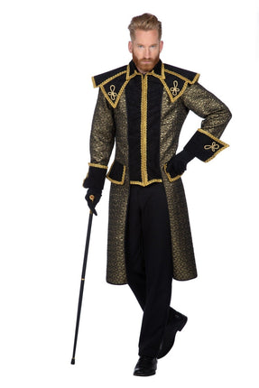 Feestbazaar Carnavalsjas Grisha Zwart/Goud Heren