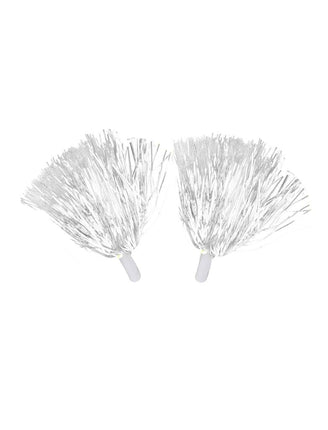 Feestbazaar Cheerballs Metallic Wit Stick (2st)