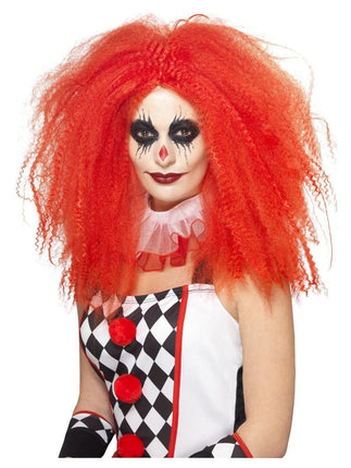 Feestbazaar Clown Pruik Lang Horror Rood