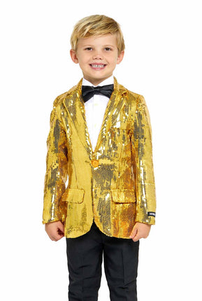 Feestbazaar Colbert Pailletten Goud Jongens Suitmeister