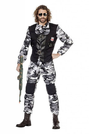 Feestbazaar Combat zone kostuum man
