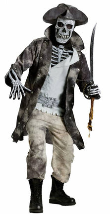 Feestbazaar Complete piraat skelet outfit