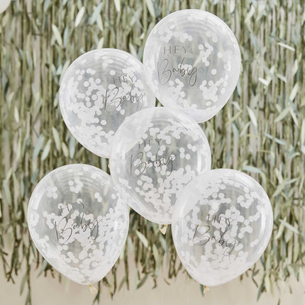Feestbazaar Confetti Ballonnen ''Hey Baby''