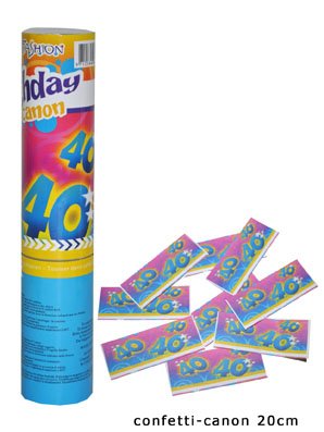 Feestbazaar Confetti kanon verjaardag 40
