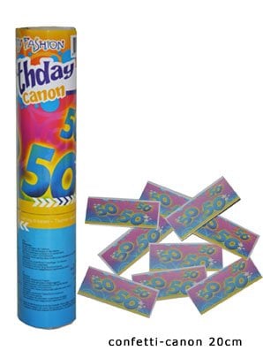 Feestbazaar Confetti kanon verjaardag 50