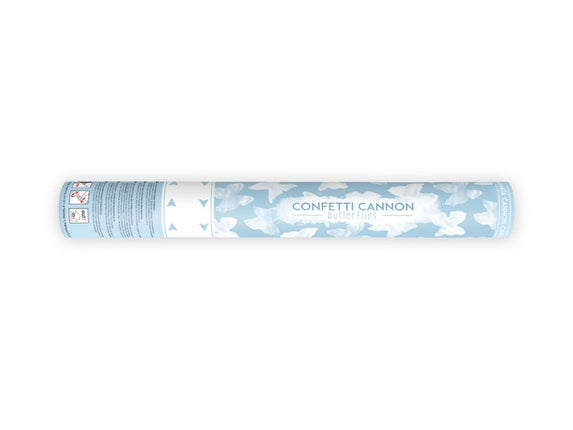 Feestbazaar Confetti Kanon Vlinders Wit 40cm