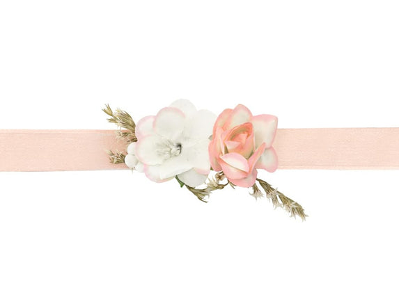 Feestbazaar Corsage Bruiloft Bloemen Peach/Wit