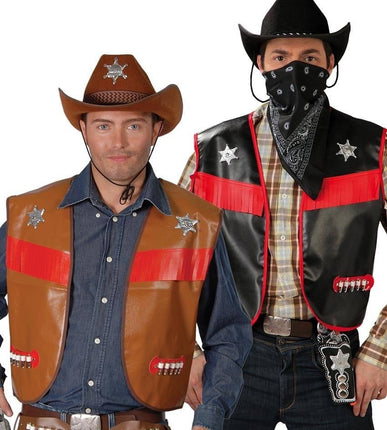 Feestbazaar Cowboy Gilet Heren