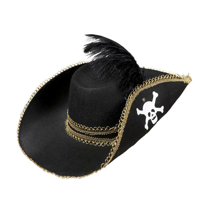 Feestbazaar Dames Piratenhoed Met Veer
