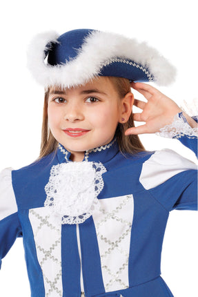 Feestbazaar Dansmarietje hoed kind blauw