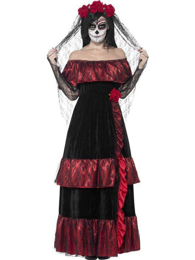 Feestbazaar Day Of The Dead Bruid Vrouw Kostuum